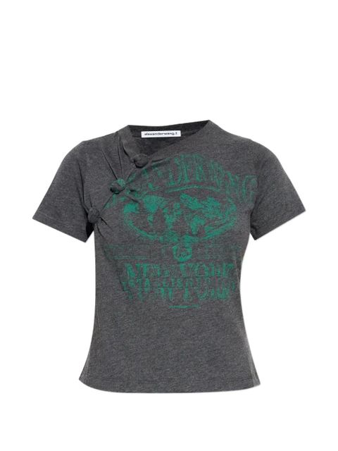 Alexander Wang knotted graphic T-shirt - Black - zdjęcie produktu nr 1