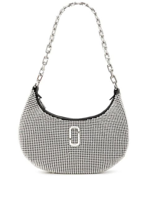 Marc Jacobs small The Curve crystal-embelishmend logo-detail shoulder bag - Silver - zdjęcie produktu nr 1