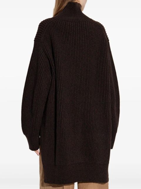 Jil Sander ribbed turtleneck sweater - Brown - zdjęcie produktu nr 2