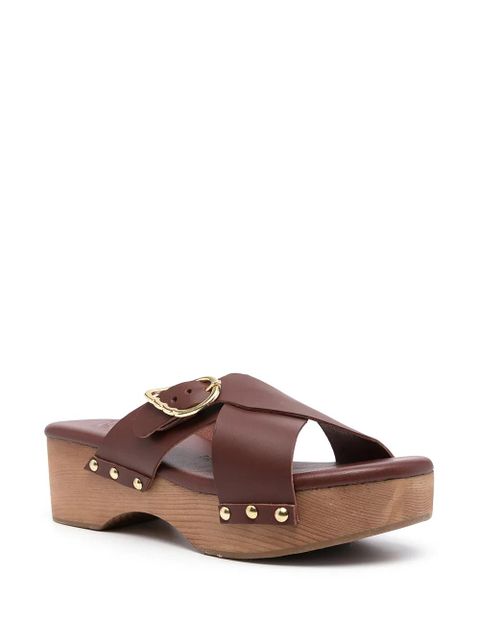 Ancient Greek Sandals Marilisa stud-detail clogs - Brown - zdjęcie produktu nr 2