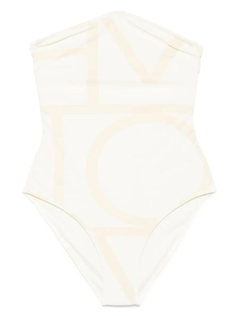 TOTEME monogram strapless swimsuit - Neutrals - zdjęcie produktu nr 2