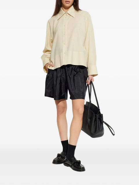 Jil Sander ruffled shorts - Black - zdjęcie produktu nr 2