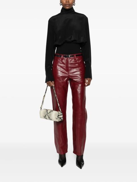 Sportmax high-neck silk blouse - Black