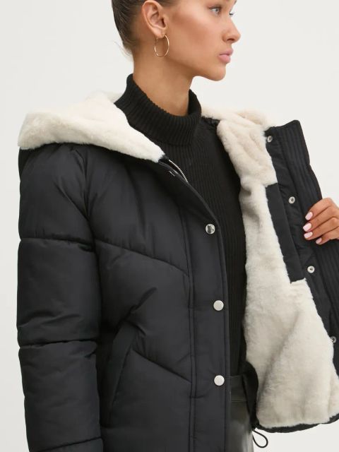 Hollister Co. kurtka damska kolor czarny zimowa KI344-4601