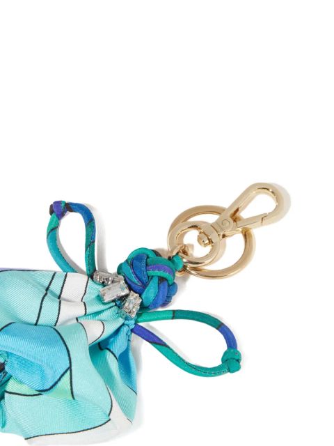 PUCCI Iride-print silk charm - Blue