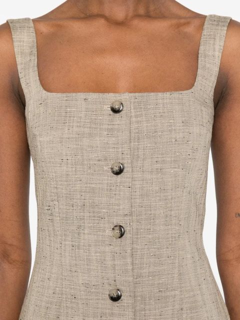 Nanushka square neck tailored vest - Neutrals
