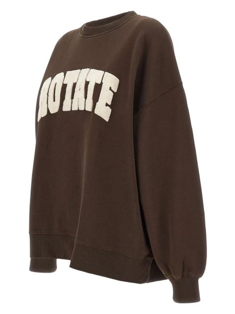 ROTATE BIRGER CHRISTENSEN logo crewneck sweatshirt - Brown