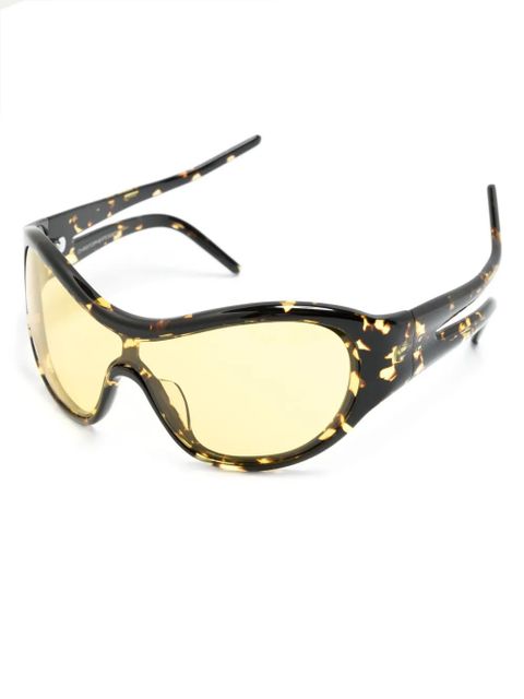 Christopher Esber Uma 98 wraparound-frame sunglasses - Brown - zdjęcie produktu nr 2