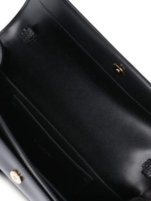 Saint Laurent logo-plaque chain-strap clutch bag - 000 BLACK