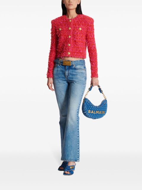 Balmain cropped tweed jacket - Red - zdjęcie produktu nr 2