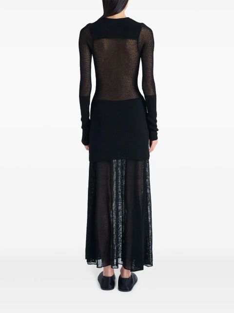 Proenza Schouler Anita fine-knit maxi dress - Black