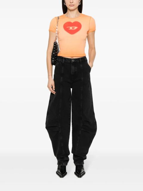 ROTATE BIRGER CHRISTENSEN tapered-leg organic cotton jeans - Black