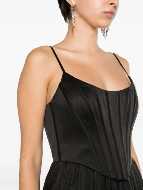 ZIMMERMANN corset silk midi dress - Black