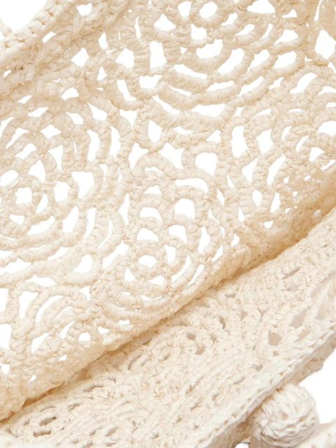 Jacquemus crochet scalloped satchel - Neutrals