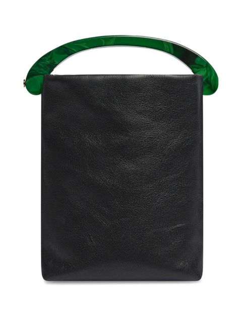 DRIES VAN NOTEN micro leather tote bag - Black