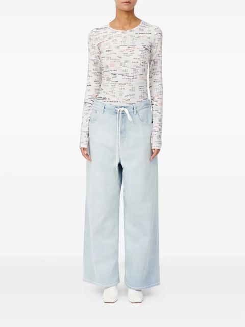 MM6 Maison Margiela five pocket drawstring trousers - Blue - zdjęcie produktu nr 2