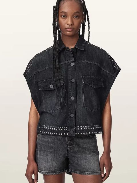 AllSaints koszula damska jeansowa ALBA - zdjęcie produktu nr 1