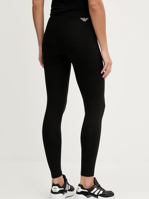 EA7 Emporio Armani Legginsy 8NTP82.TJ01Z damskie kolor czarny z aplikacją