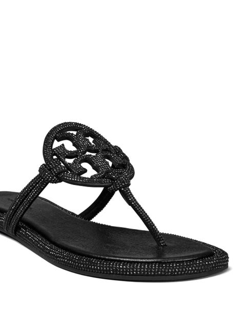 Tory Burch Miller crystal-embellished slides - Black