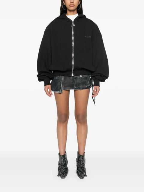 The Attico logo-appliqué hoodie - Black - zdjęcie produktu nr 2