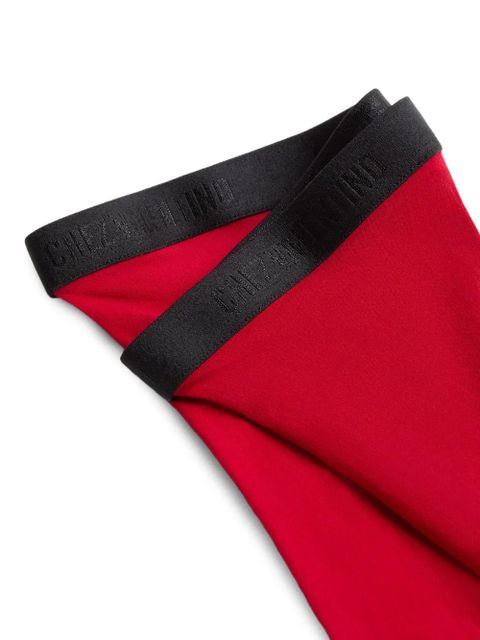 Valentino Garavani piped-trim tights - Red
