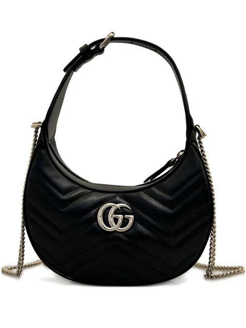 Gucci small GG Marmont chevron shoulder bag - Black - zdjęcie produktu nr 1