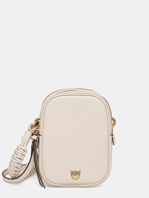 Pinko torebka skórzana kolor beżowy 105134 A2OB - zdjęcie produktu nr 1