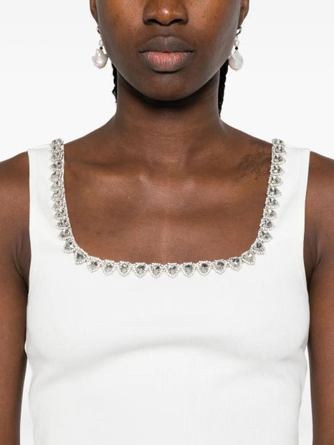 ZIMMERMANN embellished neckline top - White