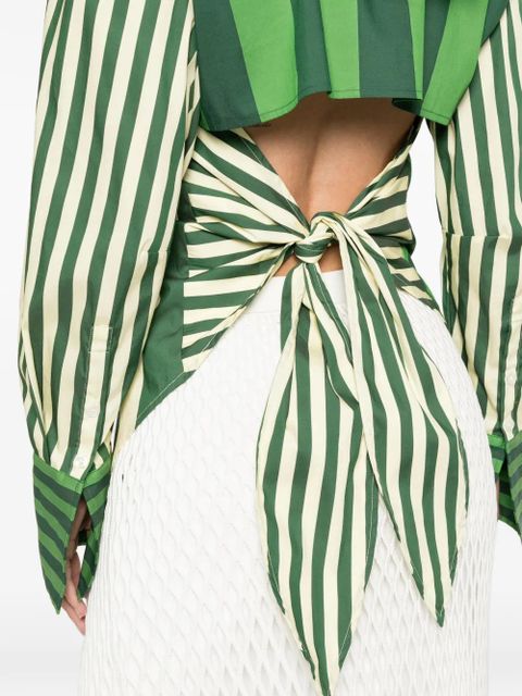 Simon Miller Loch striped button-up shirt - Green