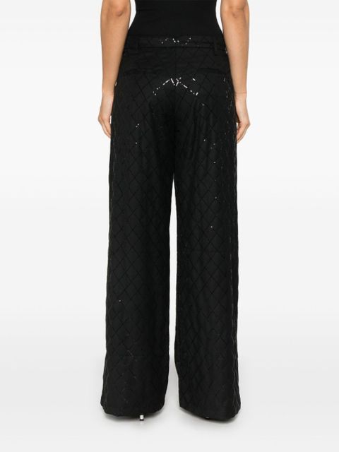 ROTATE BIRGER CHRISTENSEN sequinned wide-leg trousers - Black