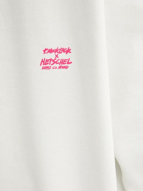 Herschel bluza bawełniana kolor beżowy z nadrukiem 50550-05977