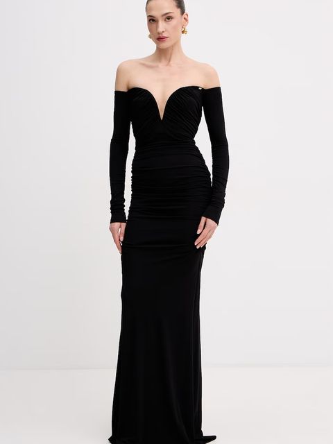 Elisabetta Franchi sukienka drapowana z wiskozy - zdjęcie produktu nr 1