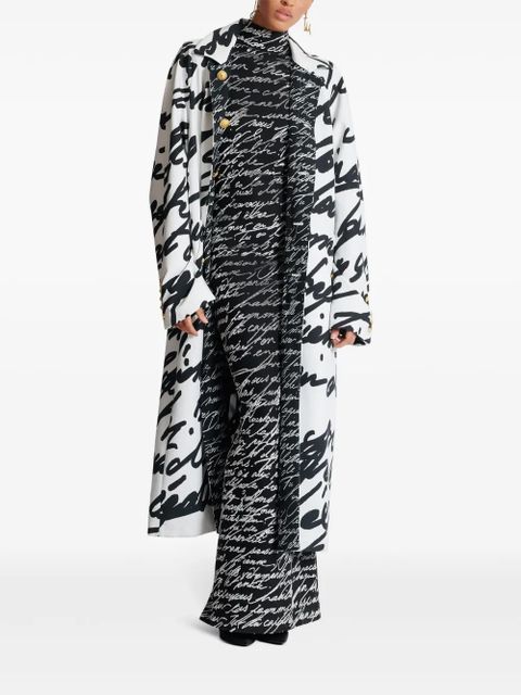 Balmain Love Letter reversible coat - Black - zdjęcie produktu nr 2