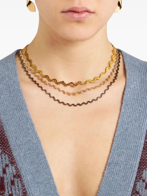 ETRO Wave multi-chain choker - Brown