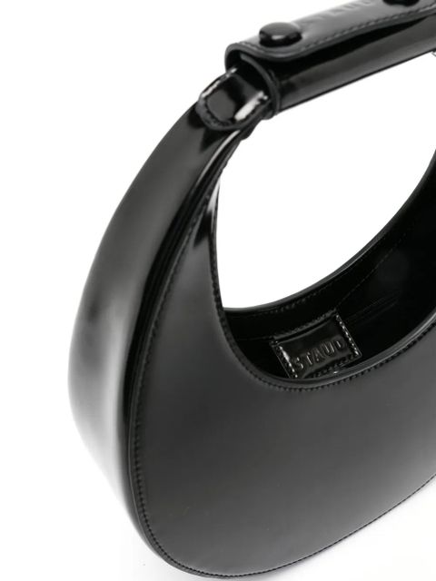 STAUD mini Moon patent leather bag - Black