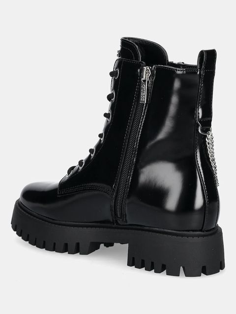 Guess botki FIORELO damskie kolor czarny na płaskim obcasie FLTFRO ELE10 - zdjęcie produktu nr 2