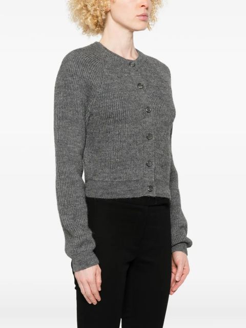 Moschino buttoned ribbed cardigan - Grey