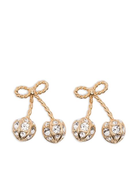 Valentino Garavani Cherryfic crystal-embellished earrings - Gold - zdjęcie produktu nr 1