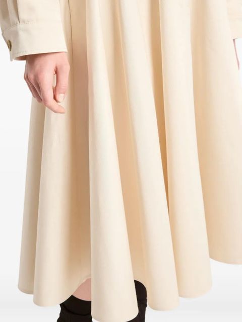 Prada triangle-logo flared skirt - Neutrals