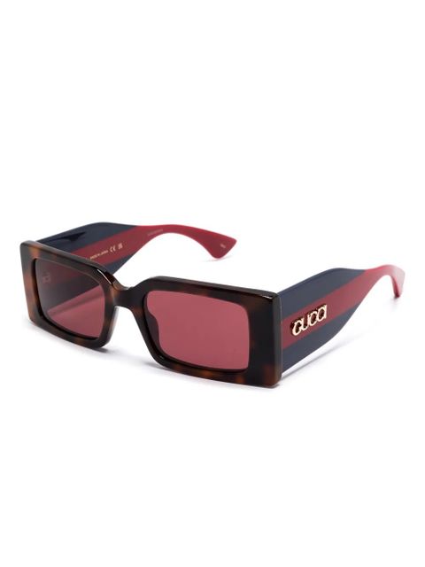 Gucci Eyewear rectangular-frame sunglasses - Brown - zdjęcie produktu nr 2