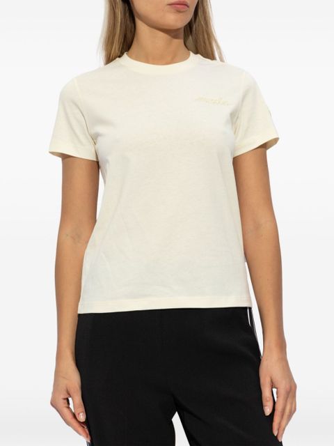 Moncler logo-patch cotton T-shirt - Neutrals