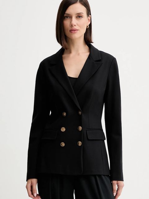 Guess marynarka MAELICE kolor czarny dwurzędowa gładka W5YN39 KCMU2 - zdjęcie produktu nr 1