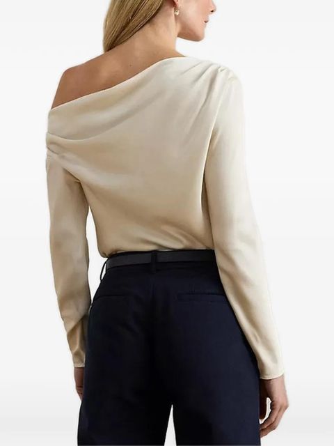 Lauren Ralph Lauren draped long-sleeve blouse - Neutrals
