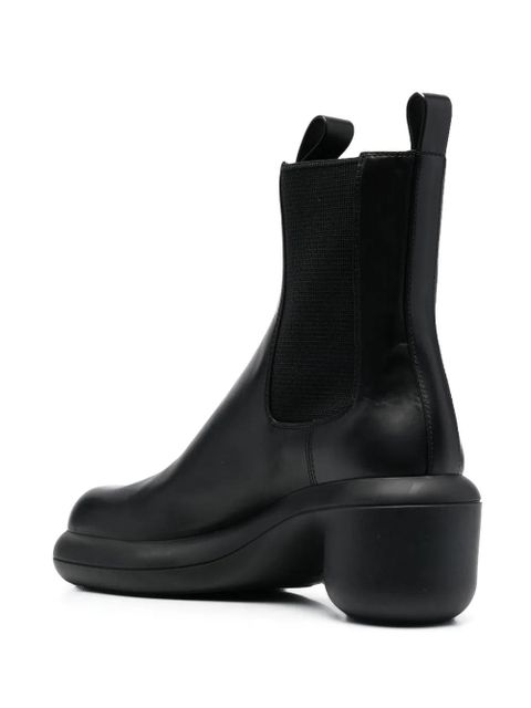 Jil Sander elasticated-panel leather boots - Black - zdjęcie produktu nr 2