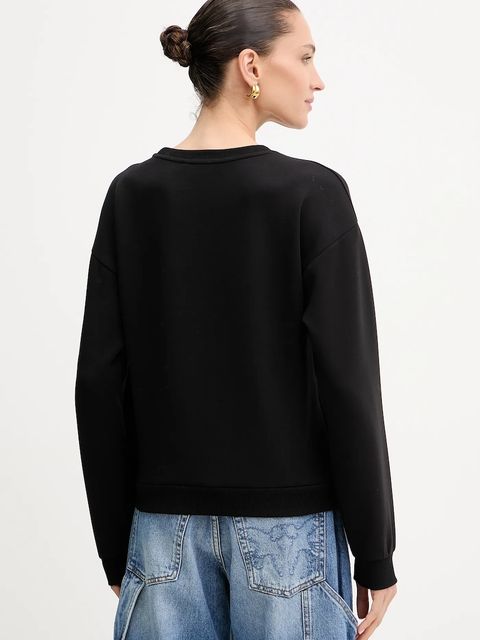 Armani Exchange bluza damska kolor czarny z aplikacją XW000835 AF13397 - zdjęcie produktu nr 2