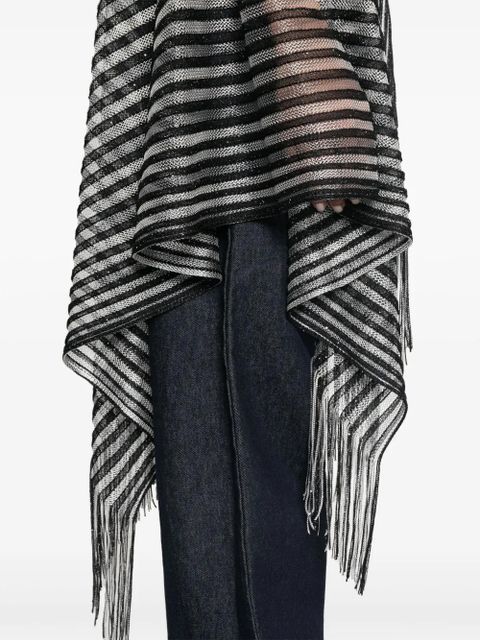 Missoni striped cape - Black