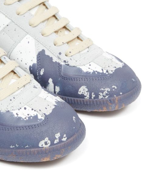 Maison Margiela Replica Paint leather sneakers - White