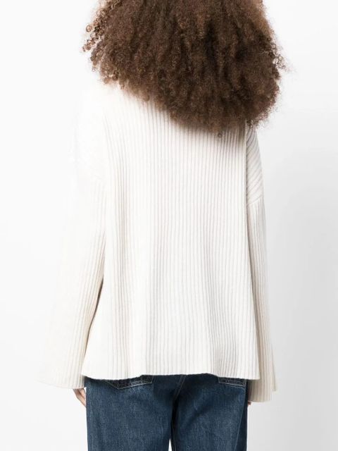 Reformation Fantino cashmere collared cardigan - White