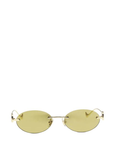 Valentino Garavani VLogo oval-frame sunglasses - Gold - zdjęcie produktu nr 1