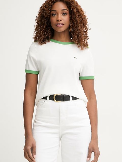 Lacoste T-shirt damski bawełniany - zdjęcie produktu nr 2